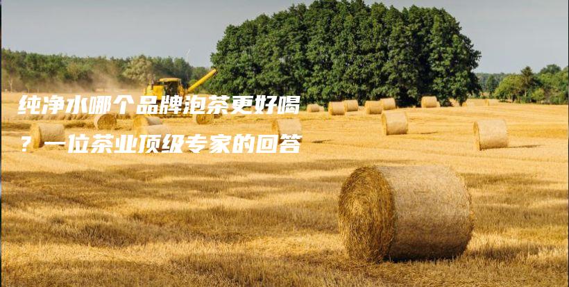 纯净水哪个品牌泡茶更好喝？一位茶业顶级专家的回答插图