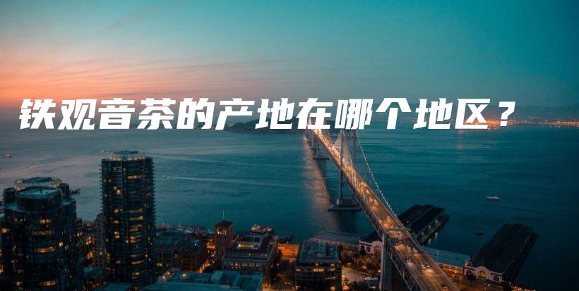 铁观音茶的产地在哪个地区？插图