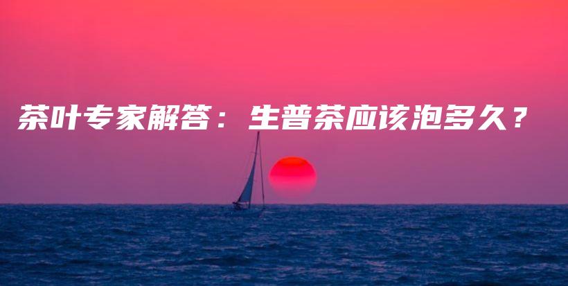 茶叶专家解答：生普茶应该泡多久？插图