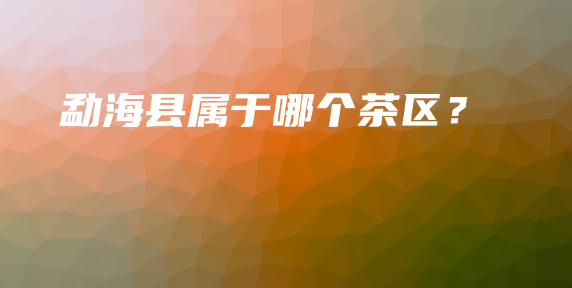 勐海县属于哪个茶区？插图