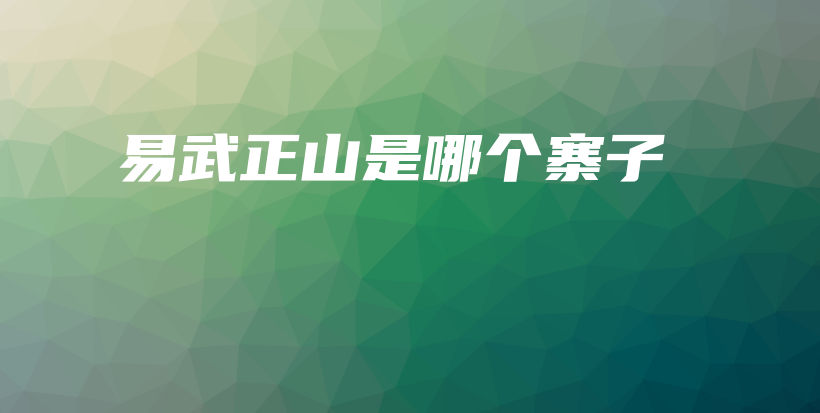 易武正山是哪个寨子插图