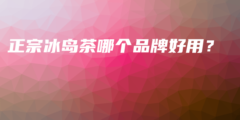 正宗冰岛茶哪个品牌好用？插图