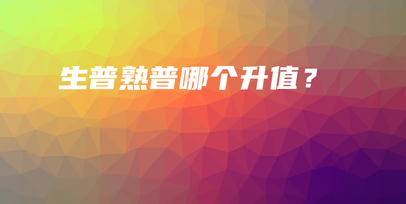 生普熟普哪个升值？插图