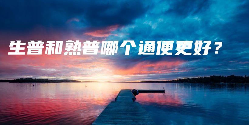 生普和熟普哪个通便更好？插图