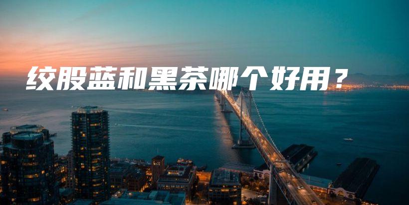 绞股蓝和黑茶哪个好用？插图