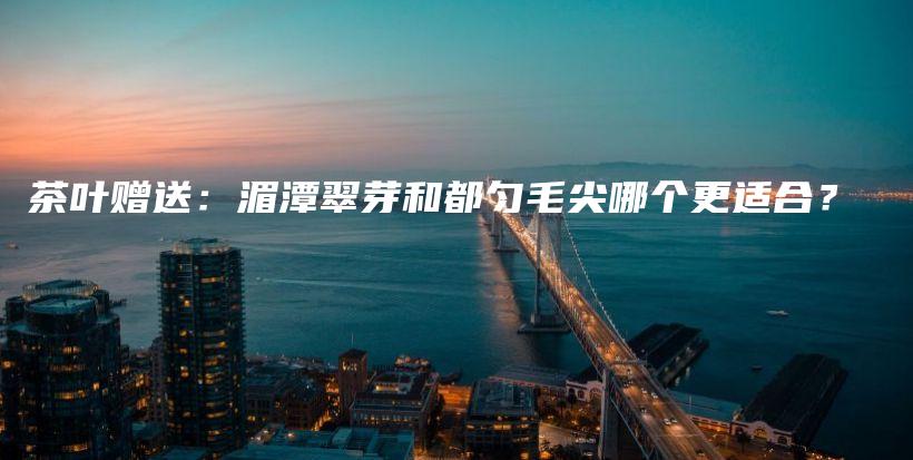 茶叶赠送：湄潭翠芽和都匀毛尖哪个更适合？插图