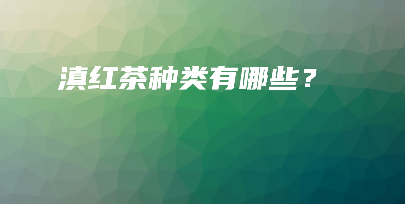 滇红茶种类有哪些？插图
