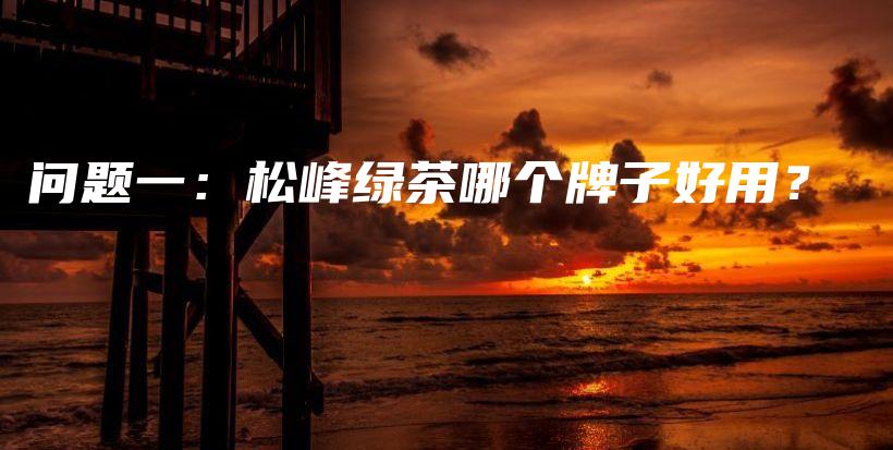 问题一：松峰绿茶哪个牌子好用？插图