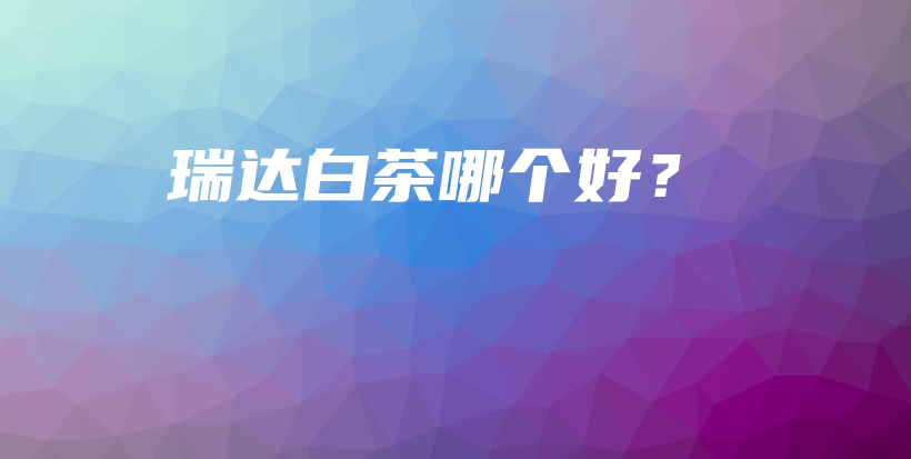 瑞达白茶哪个好？插图