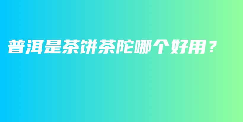 普洱是茶饼茶陀哪个好用？插图