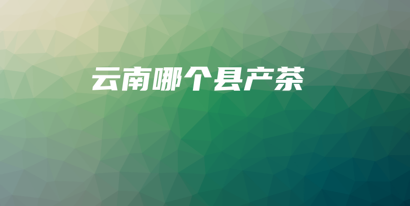 云南哪个县产茶插图