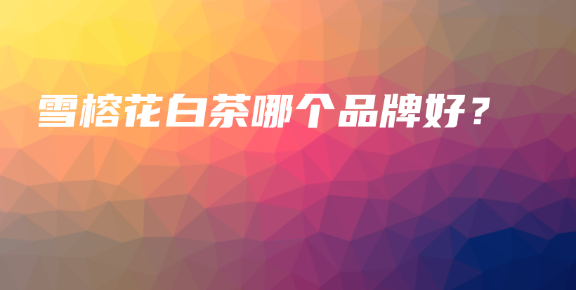 雪榕花白茶哪个品牌好？插图