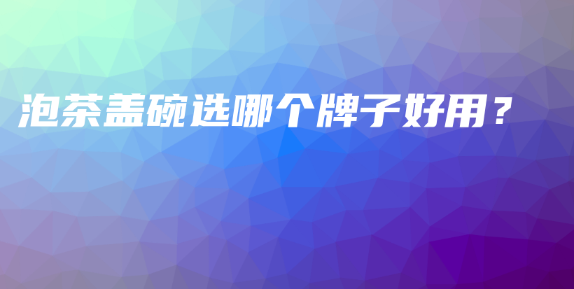 泡茶盖碗选哪个牌子好用？插图