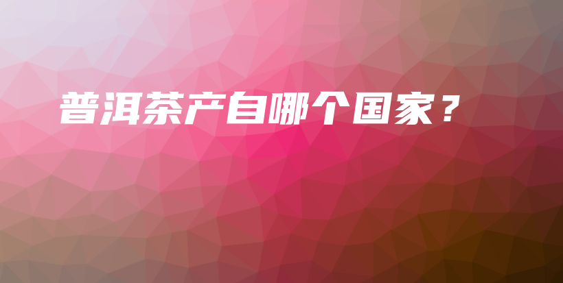 普洱茶产自哪个国家？插图