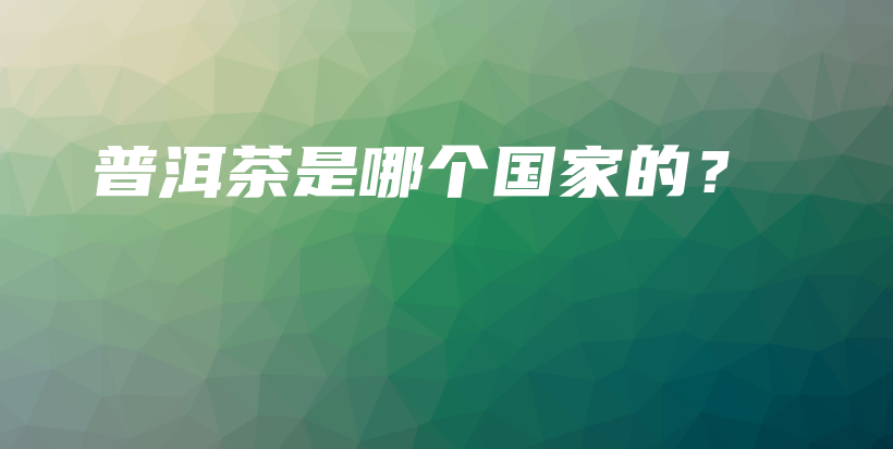 普洱茶是哪个国家的?插图 普洱茶是哪个国家的?插图