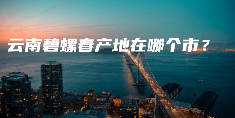 云南碧螺春产地在哪个市？插图