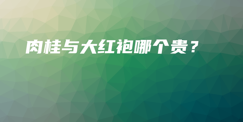 肉桂与大红袍哪个贵？插图