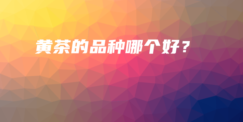 黄茶的品种哪个好？插图