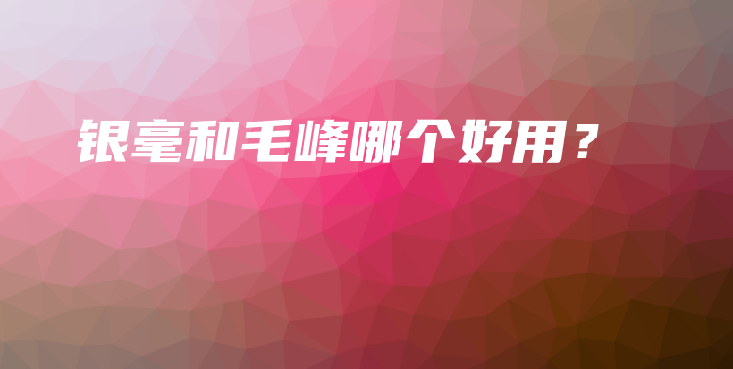 银毫和毛峰哪个好用？插图