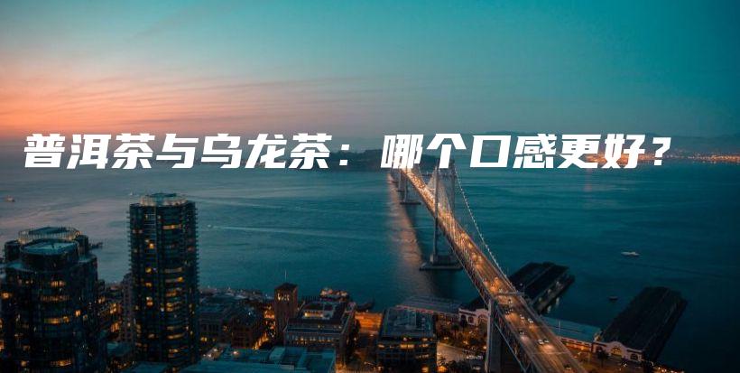 普洱茶与乌龙茶：哪个口感更好？插图