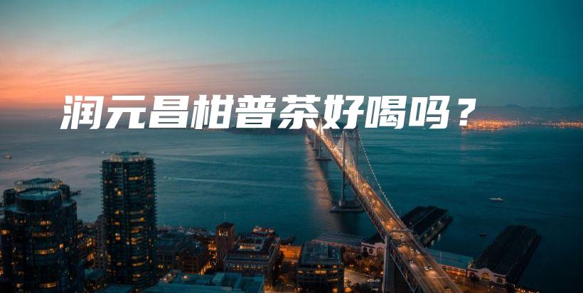 润元昌柑普茶好喝吗？插图