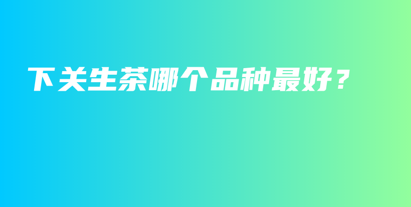 下关生茶哪个品种最好？插图