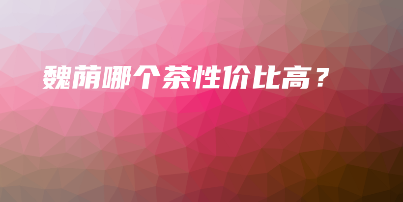 魏荫哪个茶性价比高？插图