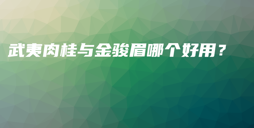 武夷肉桂与金骏眉哪个好用？插图