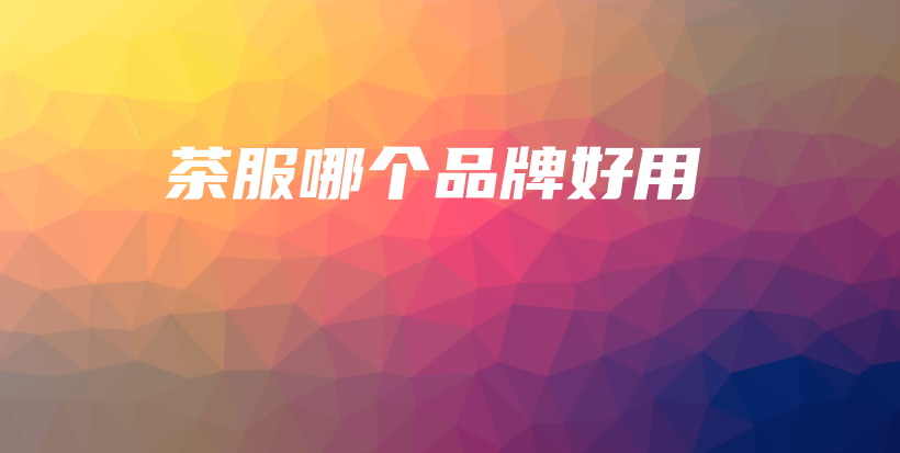 茶服哪个品牌好用插图