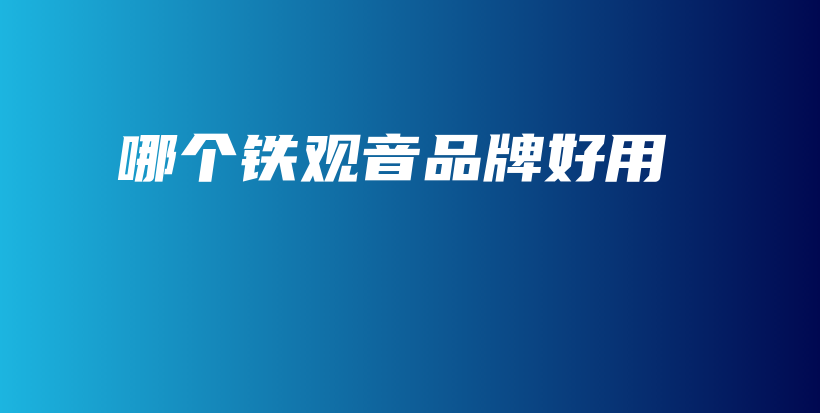 哪个铁观音品牌好用插图