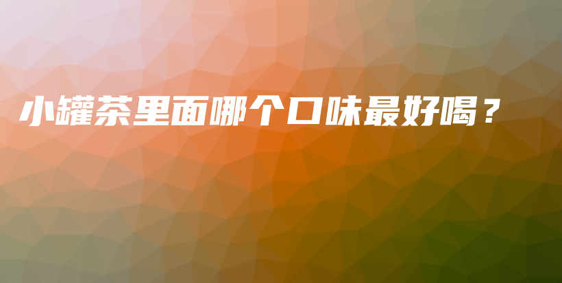 小罐茶里面哪个口味最好喝？插图