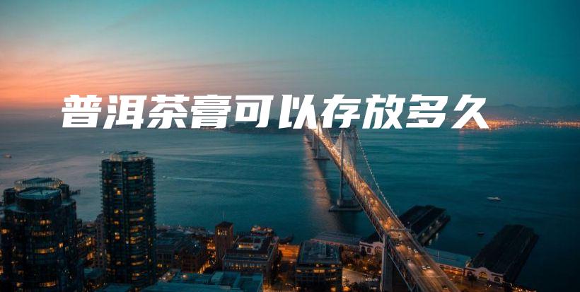 普洱茶膏可以存放多久插图