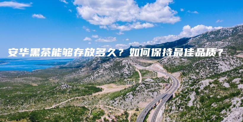 安华黑茶能够存放多久？如何保持最佳品质？插图