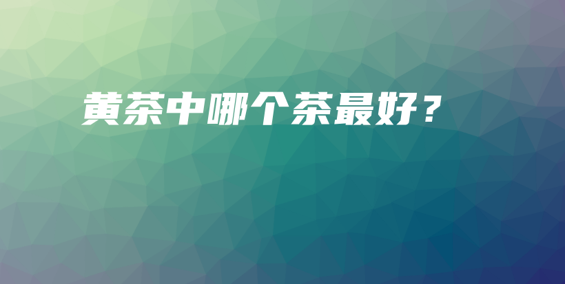 黄茶中哪个茶最好？插图