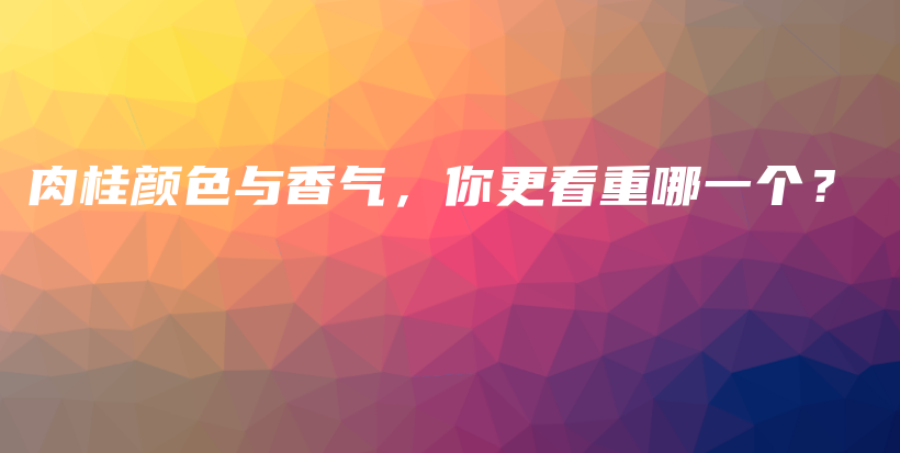 肉桂颜色与香气，你更看重哪一个？插图
