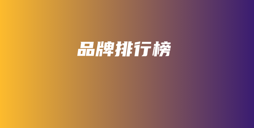 品牌排行榜插图 品牌排行榜插图