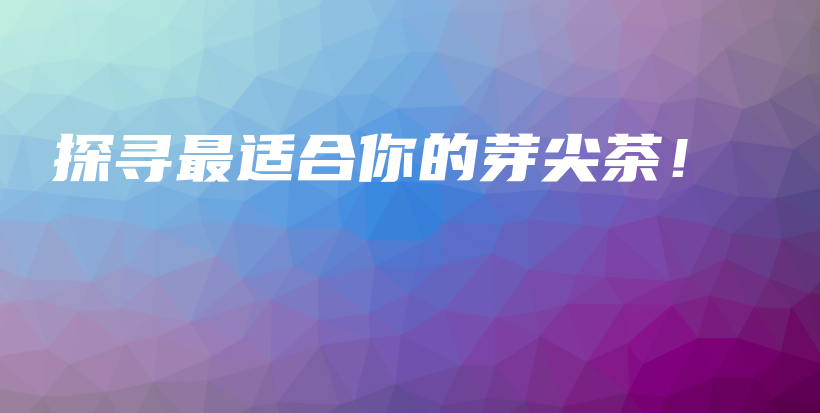 探寻最适合你的芽尖茶！插图