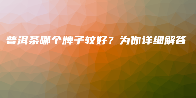 普洱茶哪个牌子较好？为你详细解答插图
