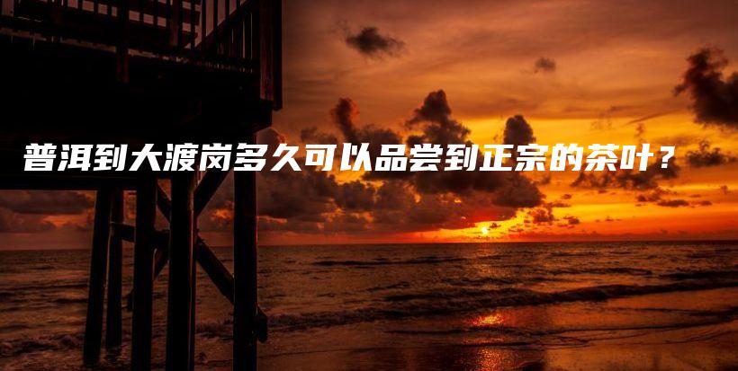 普洱到大渡岗多久可以品尝到正宗的茶叶？插图