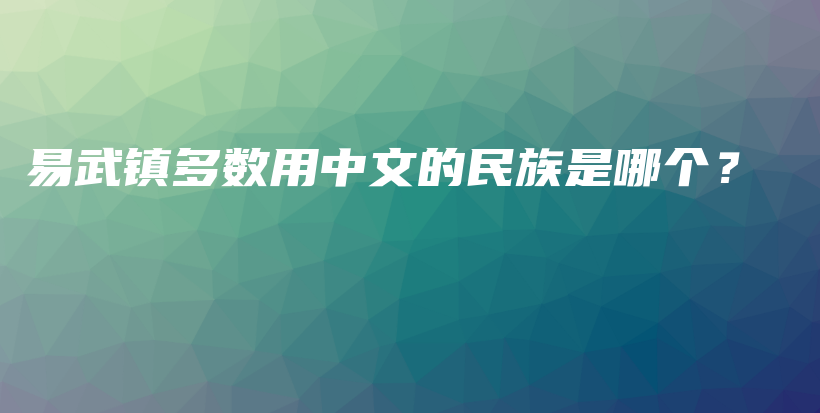 易武镇多数用中文的民族是哪个？插图
