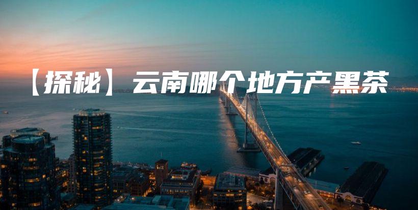 【探秘】云南哪个地方产黑茶插图