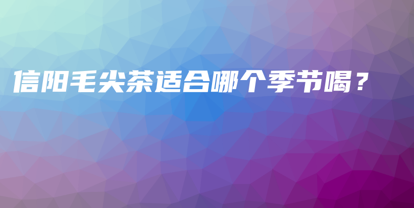 信阳毛尖茶适合哪个季节喝？插图