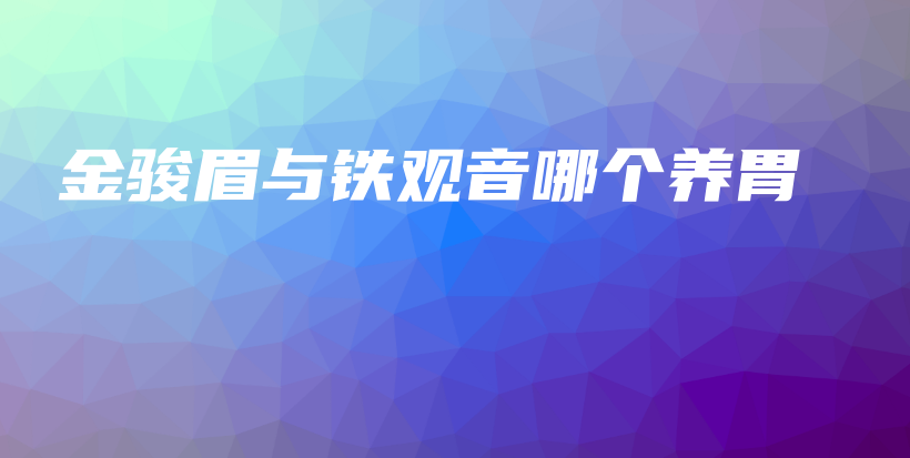 金骏眉与铁观音哪个养胃插图