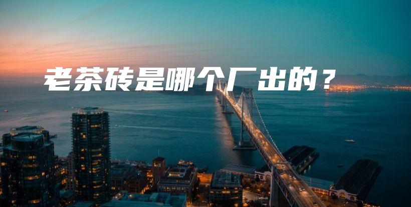 老茶砖是哪个厂出的？插图