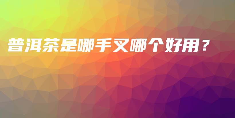普洱茶是哪手叉哪个好用？插图