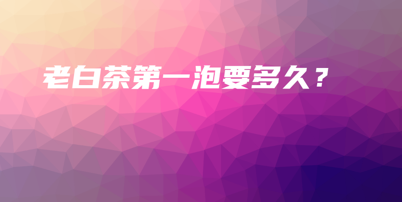 老白茶第一泡要多久?插图 老白茶第一泡要多久?插图