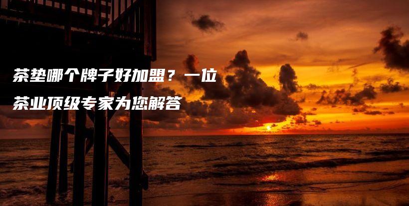 茶垫哪个牌子好加盟？一位茶业顶级专家为您解答插图