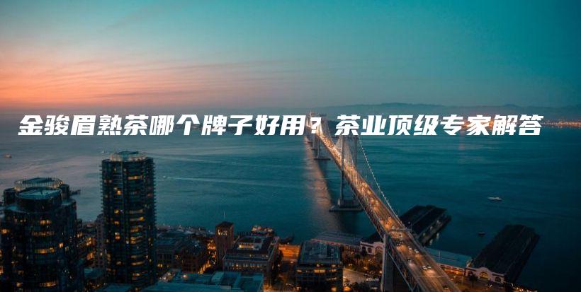 金骏眉熟茶哪个牌子好用？茶业顶级专家解答插图