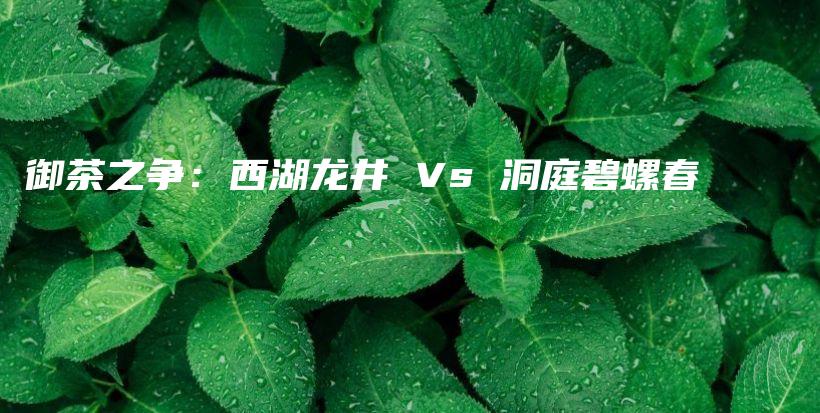 御茶之争：西湖龙井 Vs 洞庭碧螺春插图