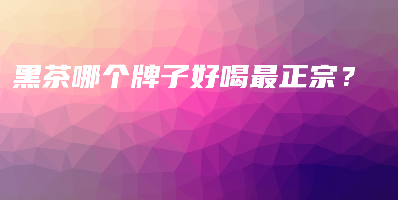 黑茶哪个牌子好喝最正宗？插图